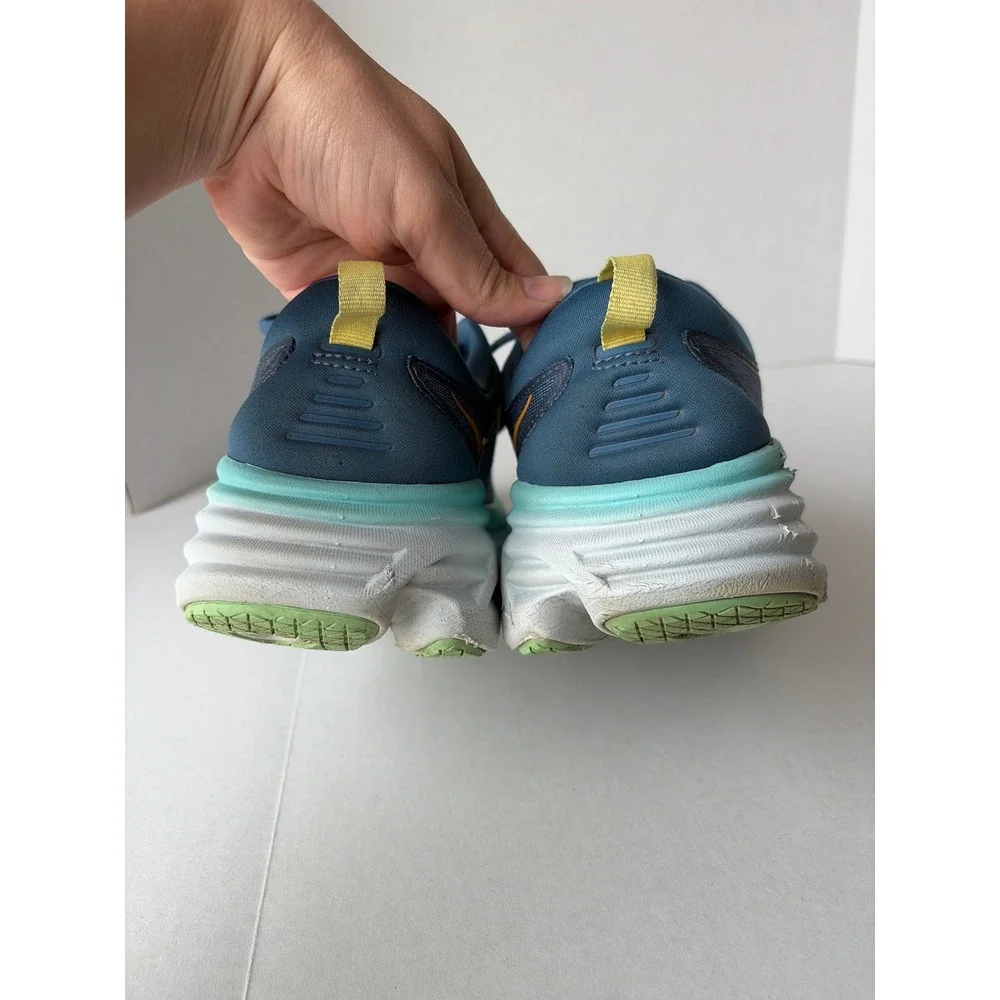 Hoka Bondi 8 Mens Size 9 2E/ Wide Real Teal Running Shoes 1127953 RHD